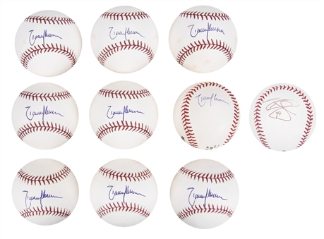 Lot of (10) Randy Johnson Single Signed OML Baseballs (JSA Auction LOA)